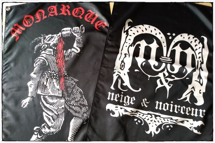 Drapeaux Monarque et Neige et Noirceur